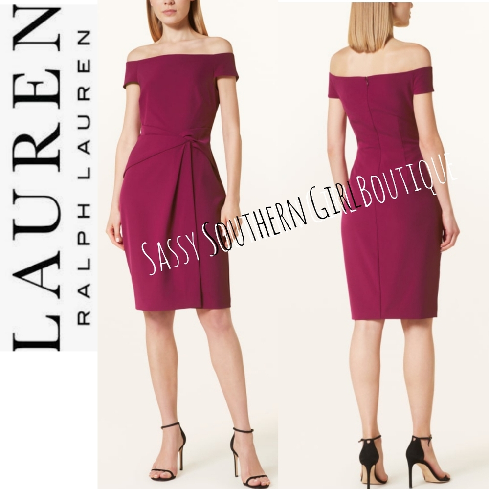 🆕⭐ Ralph Lauren Magenta Midi Dress